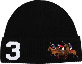 Polo Ralph Lauren Polo Match Beanie in Polo Black at Nordstrom