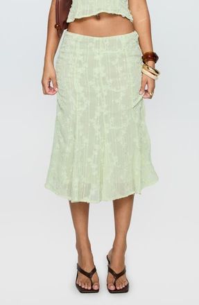 Princess Polly Aspyn Embroidered Low Rise Waist in Sage Green at Nordstrom, Size 12