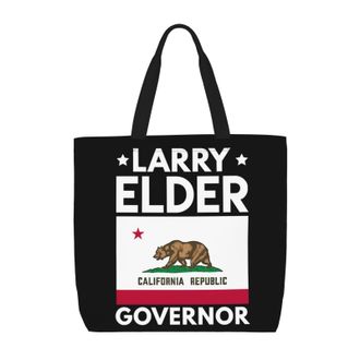 Generic Women Handbag Larry Elder For Governor Tote Bag Fashion Retro Beach Travel Bags, For Wedding, Gym, Daily, Swim, Christmas