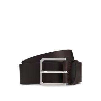 BOSS Logo-tip belt in leather