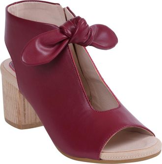 Good Choice Shoes Kimora Bow Block Heel Bootie in Burgundy at Nordstrom Rack, Size 7.5