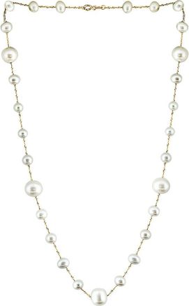 Effy 14K Yellow Gold 9-9.5mm Freshwater Pearl Necklace in White at Nordstrom Rack