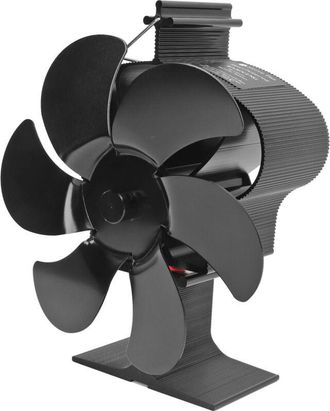 OEM Ventilador De Chimenea De 6 Aspas, Estufa De Le&ntilde;a Ecol&oacute;gica Con Arranque Autom&aacute;tico, Negro Lt380, 152 Mm De Di&aacute;metro