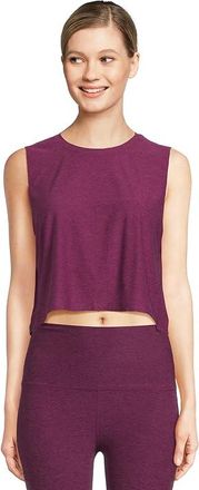 Beyond Yoga Featherweight Minimal Cropped Tank Top Womens Clothing Aubergine/Beet : LG, Elastane/Polyester