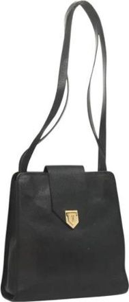 Saint Laurent Tweedehands leren schoudertassen - Dames - Vintage Schoudertas - Zwart - ONE Size - Leer - Vintage