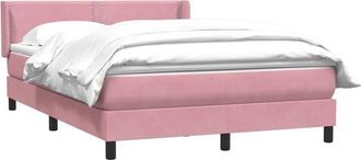 vidaXL Cama Box Spring Con Colch&oacute;n Terciopelo Rosa 160x210 Cm Vidaxl
