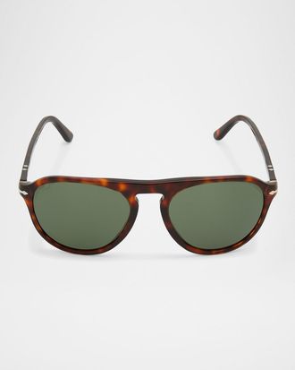 Persol Men & apos;s Keyhole Bridge Round Sunglasses