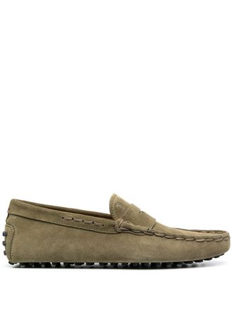 Tod's Loafers met logodetail - Groen