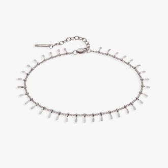 Alex and Ani Paddle Tassel Chain Anklet in Silver at Nordstrom