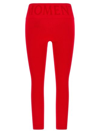Perfect Moment Cashmere-Blend High-Waist Leggings - Red