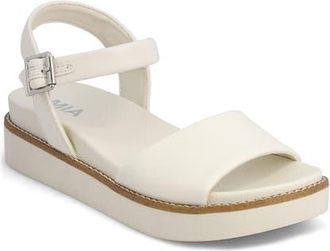 Mia Nari Ankle Strap Platform Sandal in Bone at Nordstrom, Size 8.5