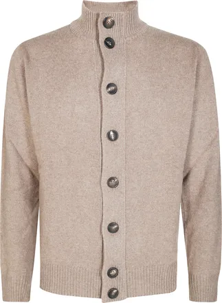 FILIPPO DE LAURENTIIS Tailored Cashmere Bomber Jacket with Ribbed Detailing
