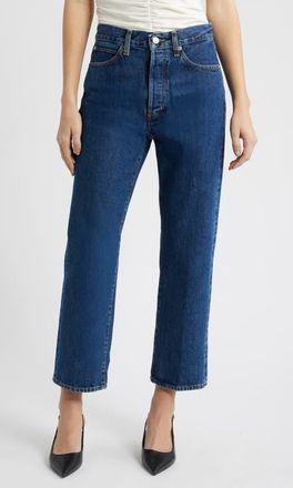 Frame Denim The Vertical High Waist Ankle Relaxed Straight Leg Jeans in Lavish at Nordstrom, Size 24