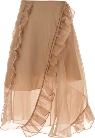 Cecilie Bahnsen Antiqued Pink Organza Skirt