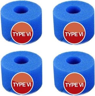 OEM Juego De 4 Esponjas Filtrantes Para Filtros De Piscina Intex Tipo Vi - Reutilizables - Esponja De Alta Elasticidad