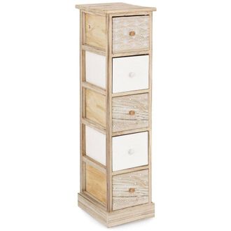 BIZZOTTO Cassettiera Finnley per interno, con 5 Cassetti, 29 x 35 x 101 cm -3 Cassetti - 40x29x58h cm