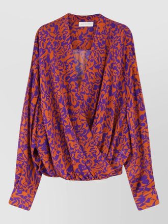 Dries Van Noten camiel cotton shirt multicolor print detail