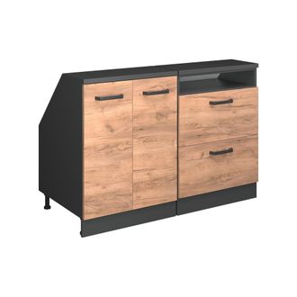 Vicco Conjunto De Armarios Para Techo Inclinado Rion, Roble Dorado, 120 Cm Lote De 2 Carcasas De Armario 60 Cm De Profundidad, Vicco