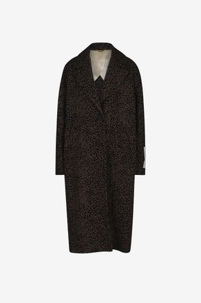 Golden Goose Jacquard-Mantel aus Wolle Leopard Kenia