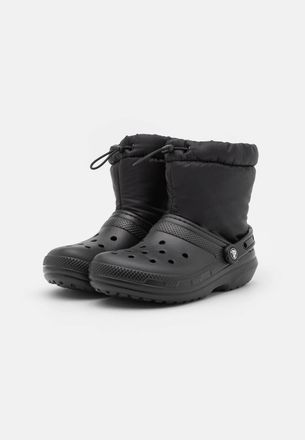 Crocs Womens Classic Lined Neo Puff Boots In Black