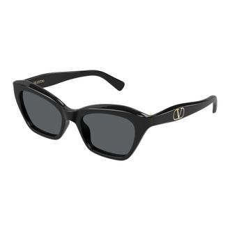 Valentino Dauphin Sunglasses - female - Valentino - Sunglasses - Black - 52 MM - Accessories