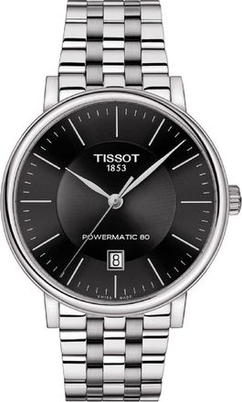 Tissot Carson Premium Powermatic 80 Mens Silver Watch T1224071105100 Stainless Steel - One Size