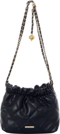 Adornia Black Quilted Bag with Chain Strap
