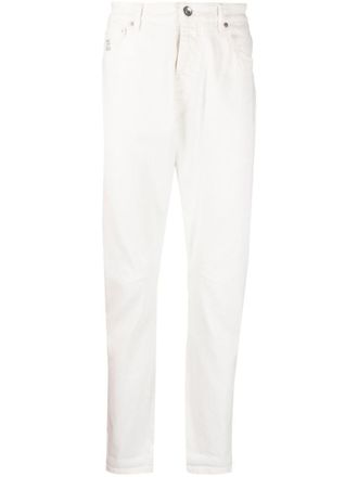 Brunello Cucinelli White Leisure Fit Denim Jeans