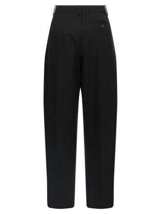 Givenchy Double-Pleat Wool Trousers - Black