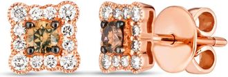 Le Vian Ladies Euphoria Chocolate Earrings set in 14K Strawberry Gold