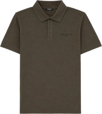 Balmain T-shirts en Poloshirts - Heren - Polos - Groen - M - Nylon - Tops
