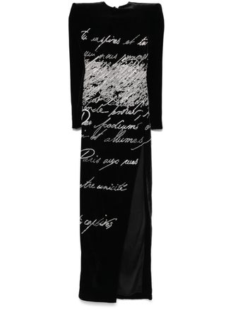 Balmain Abito da sera Love Letter - Nero