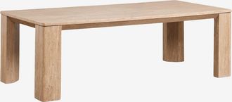 Sklum Mesa De Comedor Rectangular 240x110 Cm En Travertino Gundemar Sklum