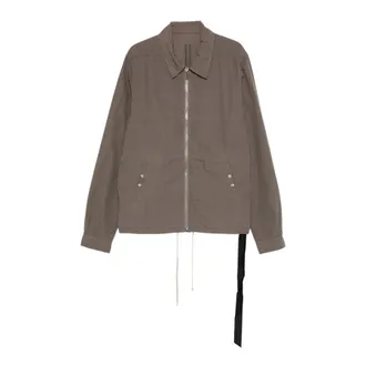 Rick Owens Zipfront Jacket - male - Rick Owens - Light Jackets - Gray - XL - Jackets