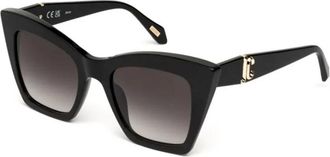 Just Cavalli Stijlvolle zonnebril zwart montuur grijs lens - Dames - Zonnebrillen - Zwart - 52 MM - Accessoires