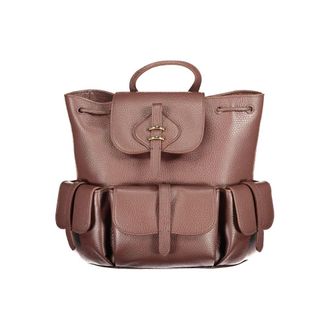 Coccinelle Brown Leather Womens Backpack