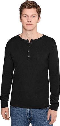 John Varvatos Javis Henley Y2601R25 Mens Sweater Black : LG
