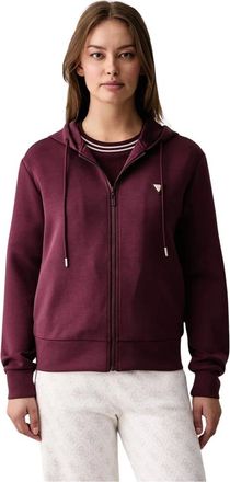 Guess Hoodies & sweatvesten, Dames, Rood, 2Xs, Polyester, Olympe Full Zip
