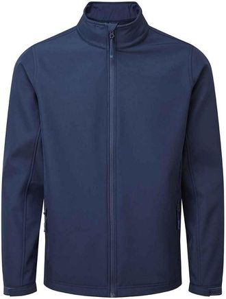 Premier Heren Recycled Wind Resistant Soft Shell Jacket (Marine)