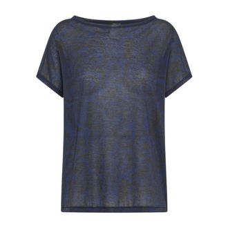 Roberto Ricci Design T-Shirts, female, Blue, Size: 4XL Powers Square Shirty
