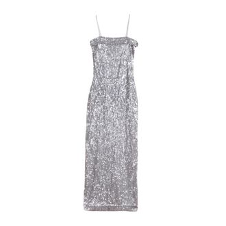 By Ti Mo Sprankelende Sequins Strap Jurk - Dames - Feestkleedjes - Grijs - S - Kleedjes