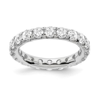 Diamond2Deal 14k Gold 3 Ct Lab Grown Diamond Eternity Band Ring