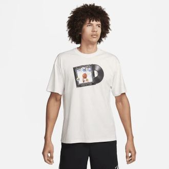 Nike Max90 T-Shirt Mens White 100% Cotton Graphic Print Basketball POSH291