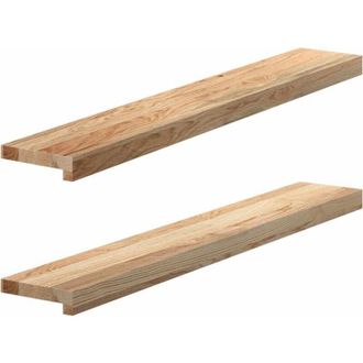 vidaXL Vidaxl - Davanzali 2 pz Non Trattati 100x15x2cm Legno Massello di Rovere