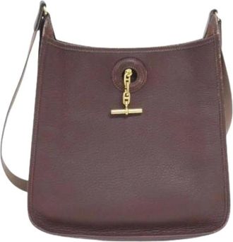 Herm&egrave;s Pre-owned Vintage Schoudertas - Dames - Vintage Schoudertas - Bruin - ONE Size - Leer - Vintage