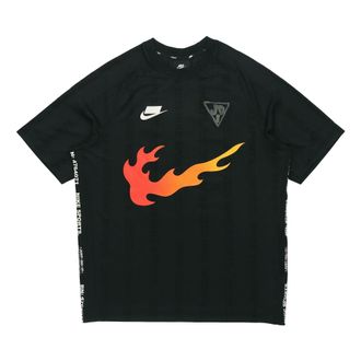 Nike Sportswear NSW Flame Logo Printing Jersey Black CJ5197-010