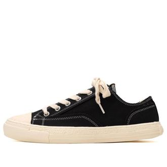 Miharayasuhiro PAST Sole 6 - Hole Canvas Low-top Sneaker Black S09FW205-BLK