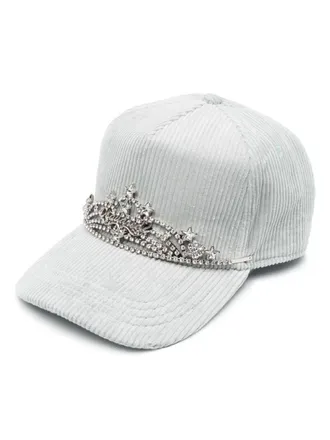 Dsquared2 Ribfluwelen pet - Grijs