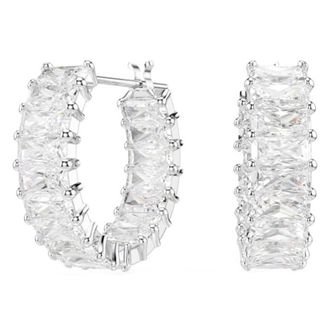 Swarovski Matrix Baguette Cut Hoop Earrings