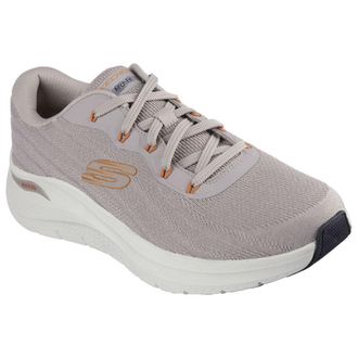 Skechers Heren 2.0 Road Wave Arch Fit Wide Sportschoenen (Taupe/oranje)